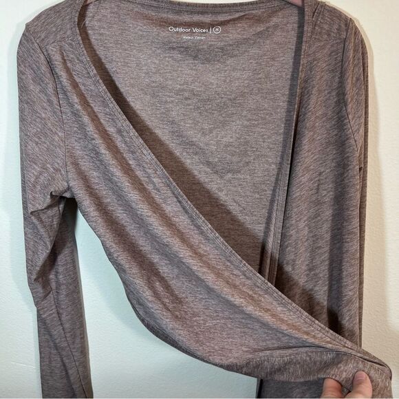 Outdoor Voices Tan Wrap Sweater - Picture 5 of 9